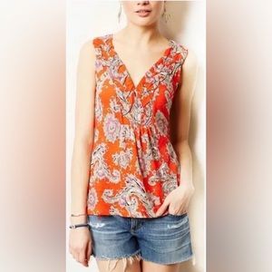 Anthropologie Akemi + Kin Hauraki Paisley Tank Top Size Small